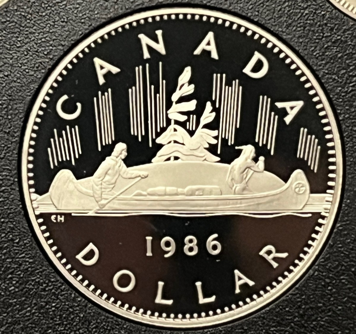 CANADA 1986 Voyageur PROOF Uncirculated $1 One Dollar plucked from Mint Set