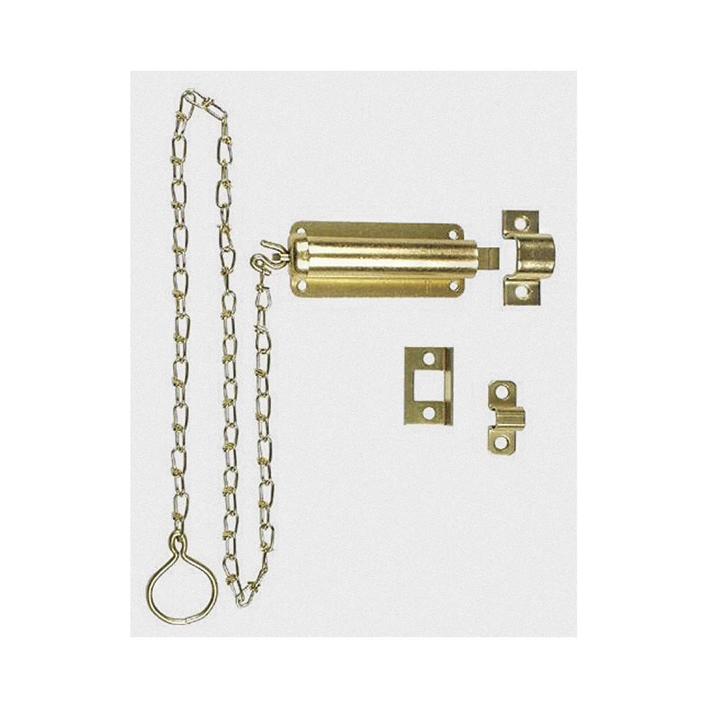 GRAINGER APPROVED 1WAD8 Spring Loaded Chain Bolts,Brass 1WAD8