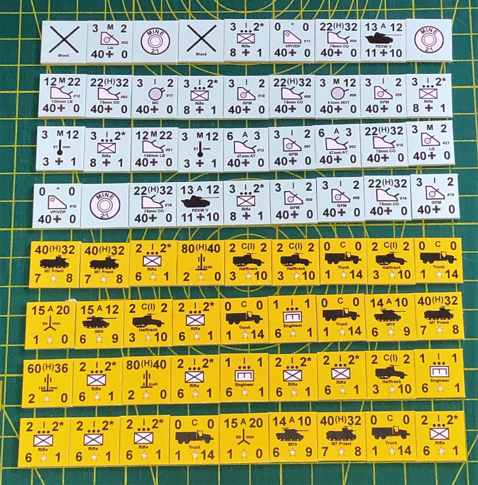 Panzer Leader - The Maginot Line supplementary set, 72 counters, for Avalon Hill