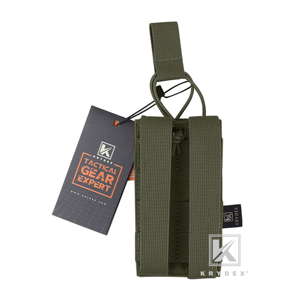 KRYDEX Single 5.56 .223 Mag Pouch Open Top Tactical Mag Carrier MOLLE Modular