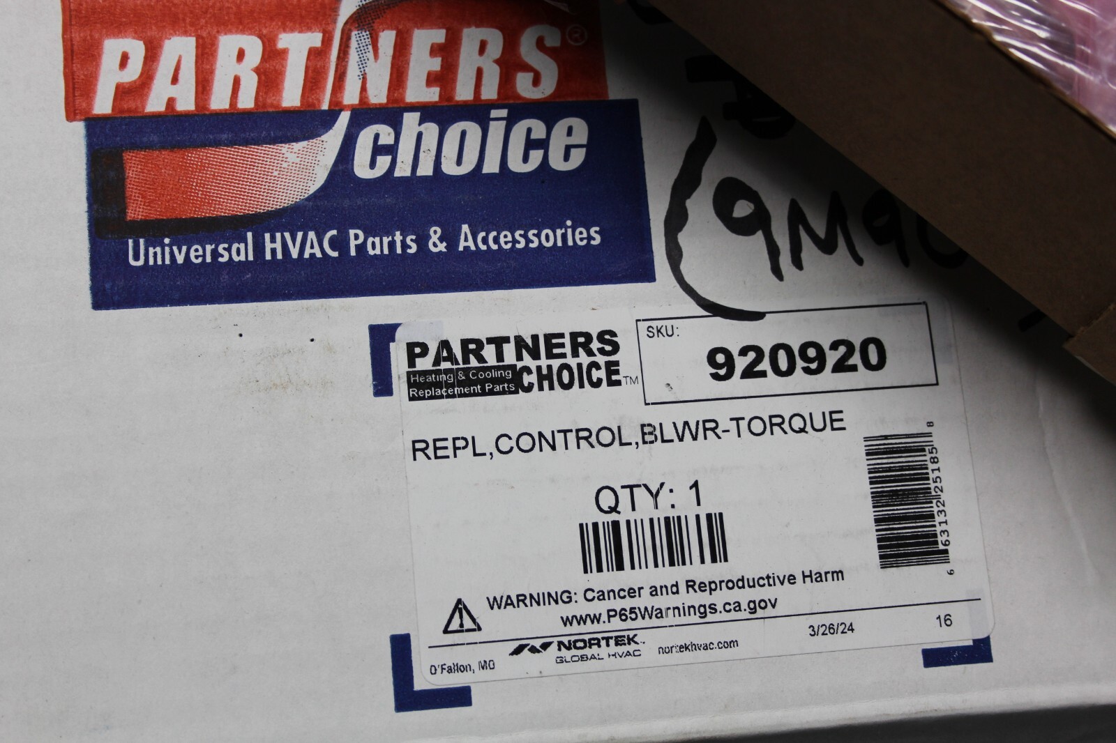 NORTEK 920920 Fan Blower Control Board BLWR-TORQUE