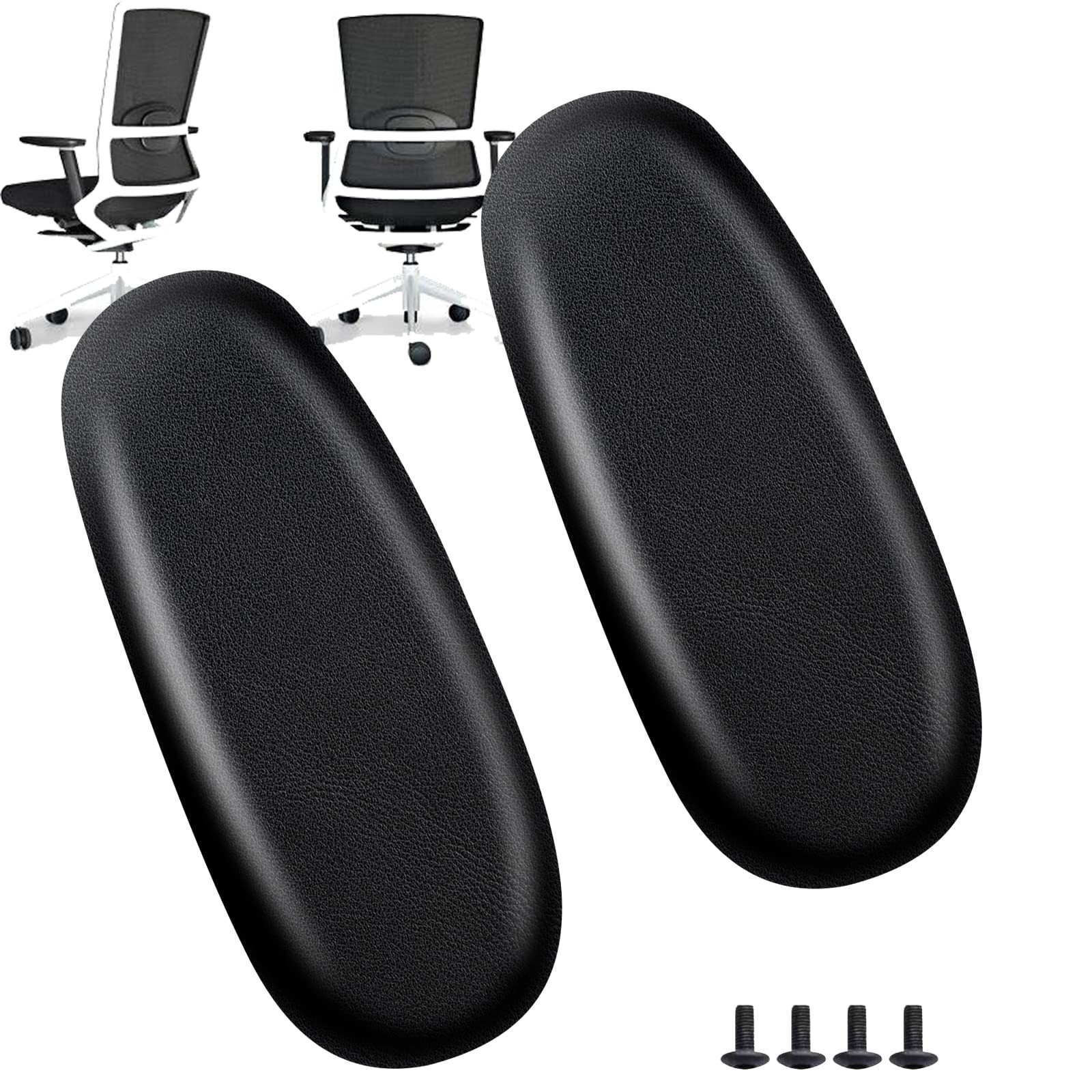 Replacement Office Chair Arm Replacement Armrest Pads Oval Shaped Office Chai...