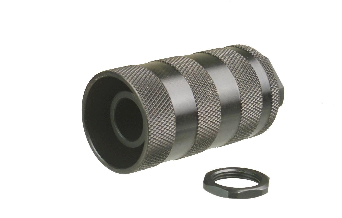 Steel 37/64x28(.578-28) Thread With 13/16x16 Thread Sleeve Muzzle Brake For .45