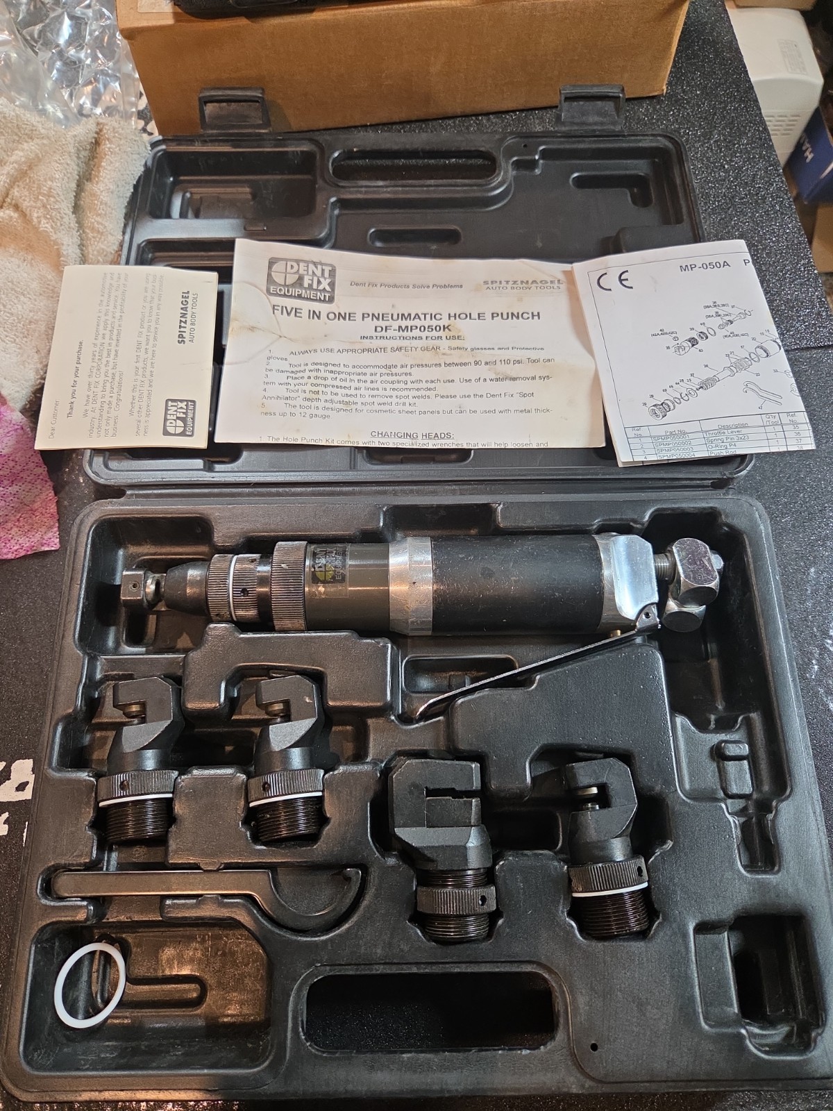 Spitznagel DentFix DF-MP050K Pneumatic Power Punch & Flange Kit 5-in-1