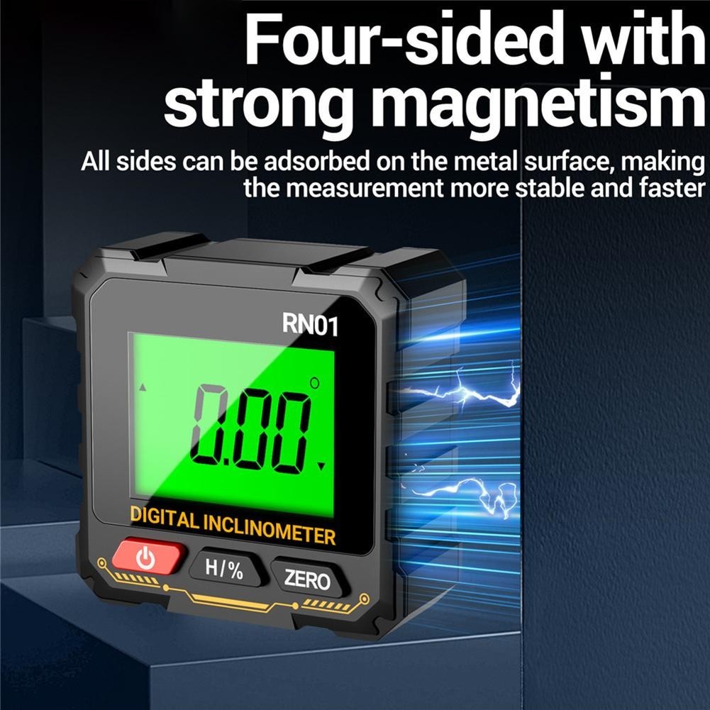 Digital Angle Meter RN01 for Measuring with LCD Backlit Screen and Data Hold