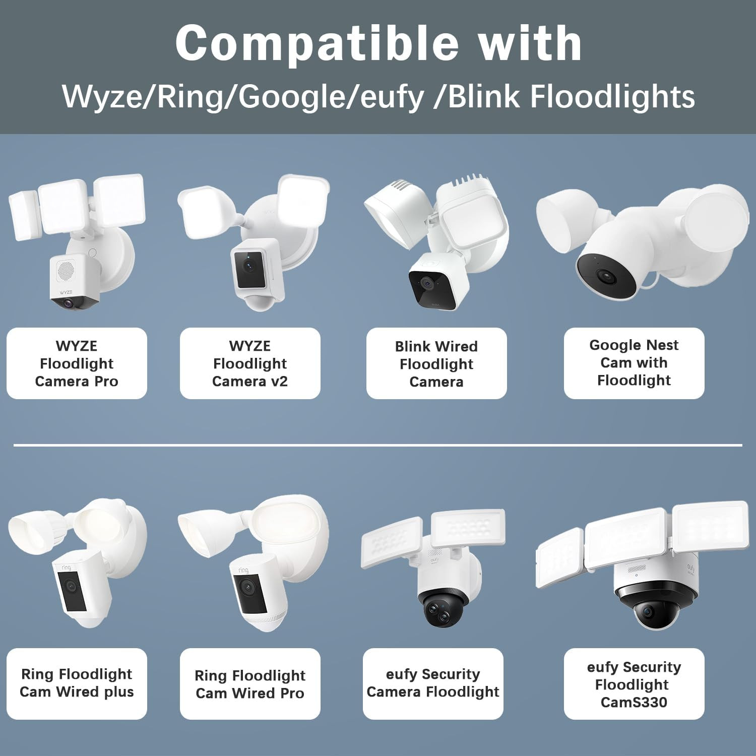 Plug-In Mount for Floodlight Cams Compatible with Floodlight Cam Wired Plus/Pro,