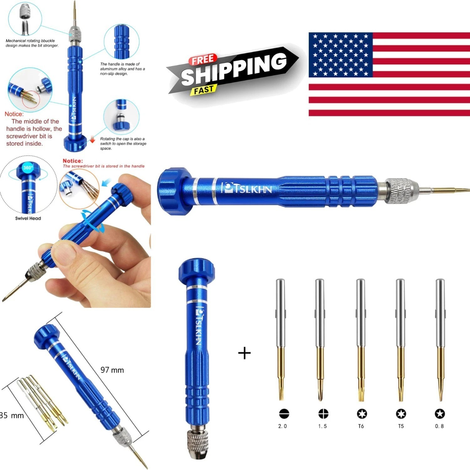 Durable S2 Steel Mini Screwdriver Set Ideal for Eyeglasses and Cellphone Repairs
