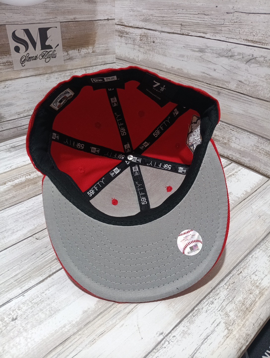New Era Texas Rangers Hat Cap Fitted 7 1/8 Red 59fifty Men MLB Baseball USA Made