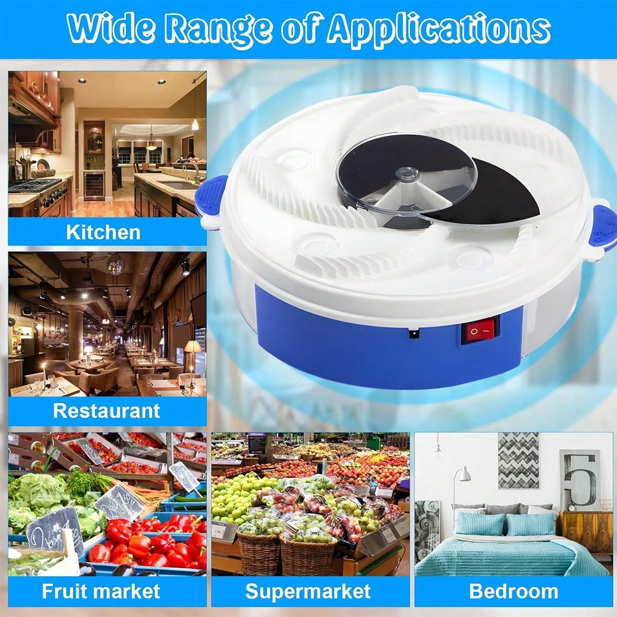 Electric FlyTrap Pest Device Gnat Flying Insect Trap Automatic FlyTrap Pest US