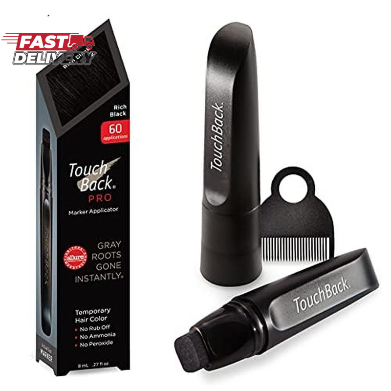 Touchback Pro Gray Root Touch up Marker Applicator - Real Hair Color - Rich Blac