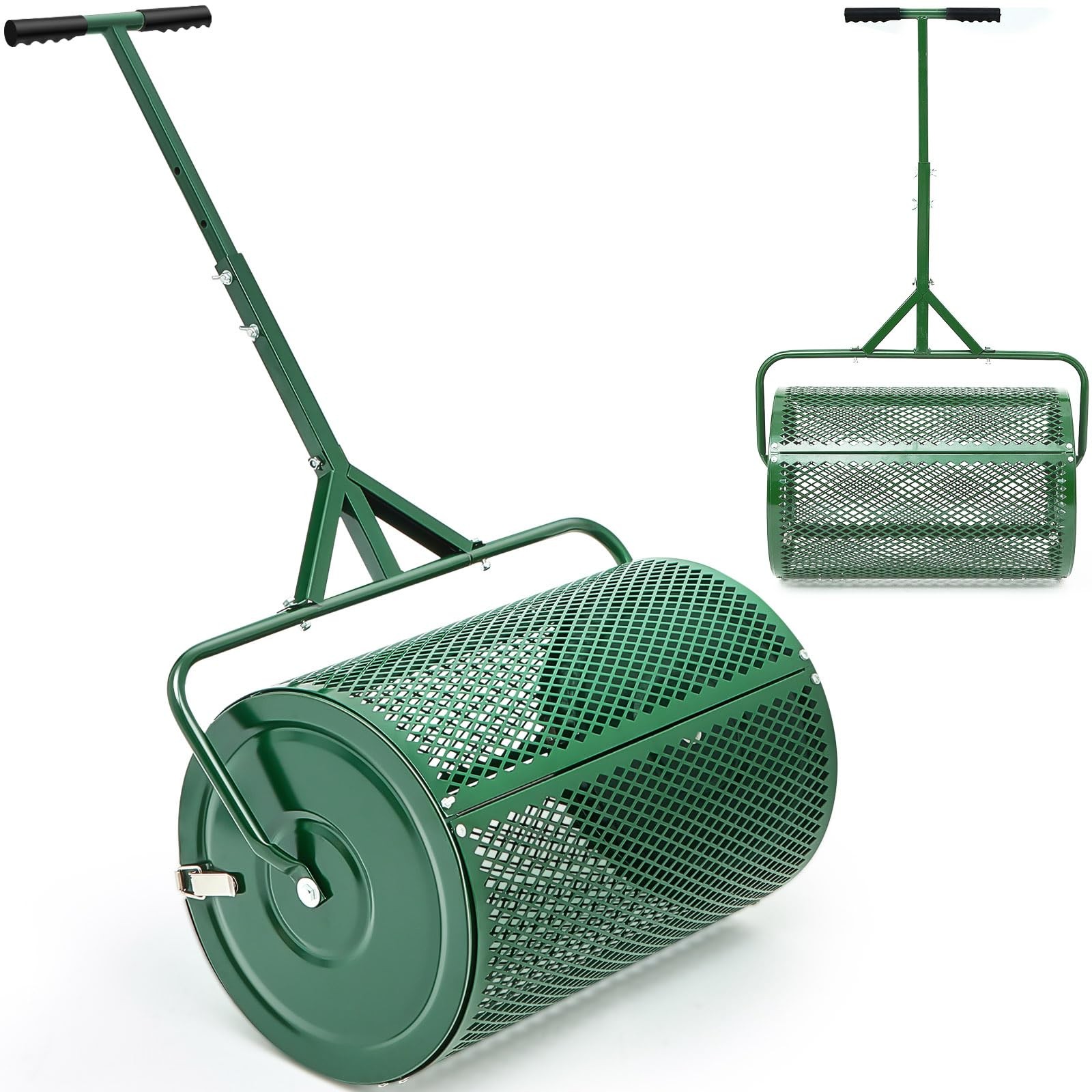 Hiboom 36 Inch Compost Spreader, Peat Moss 15.7 x 36 Inch, Green
