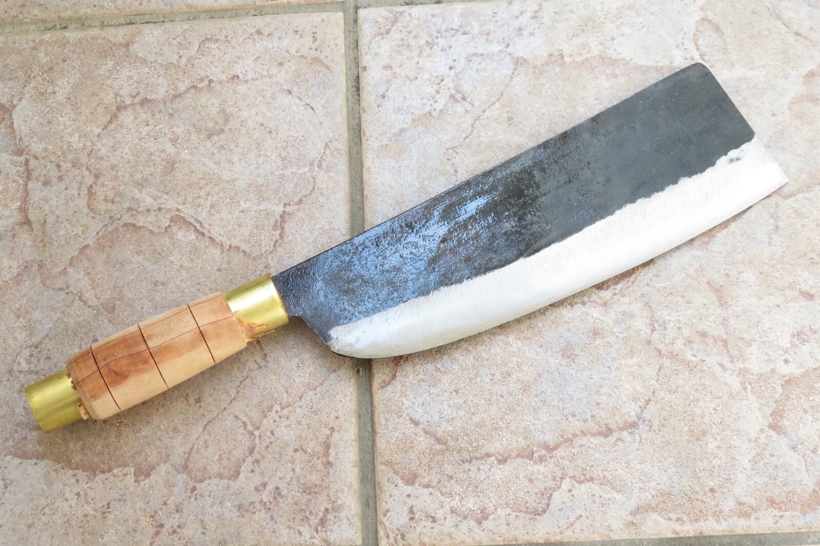Crude - Premium 9 Inch Narrow Long Handle Carbon Steel Meat Cleaver