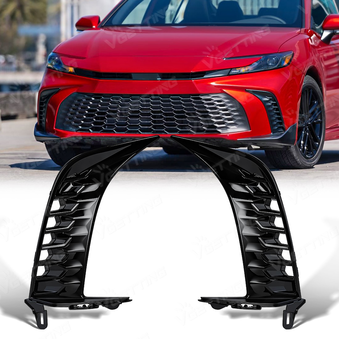 For 2025 2026 Toyota Camry SE XSE Fog Light Cover Bezel Gloss Black PAIR