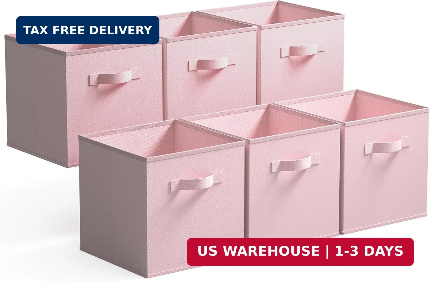 Cube Storage Bins, 11 Inch 6 Pack Storage Cube Organizer, Foldable F