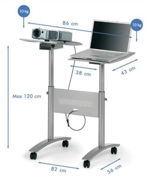 Nobo Multimedia Projection Trolley Twin Platform Adjustable (New Sealed)