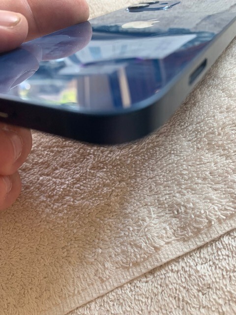 Apple iPhone 12 rear back housing glass chasis blue (D)