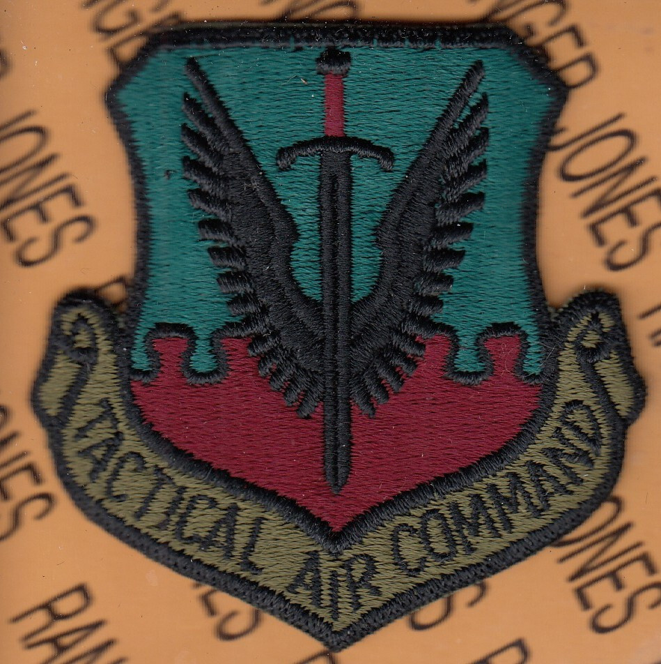USAF Air Force Tactical Air Command TAC OD Green shield ~3.25" patch c/e