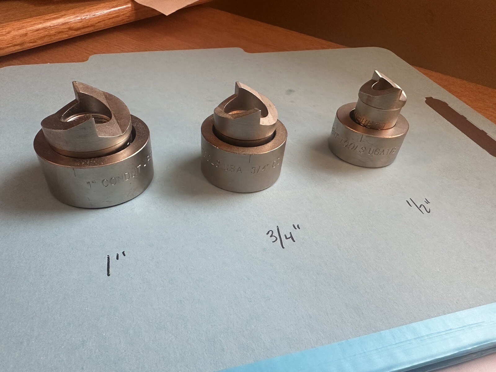 Set of all 3  Stainless Steel Piece Maker Knockout punch with die set