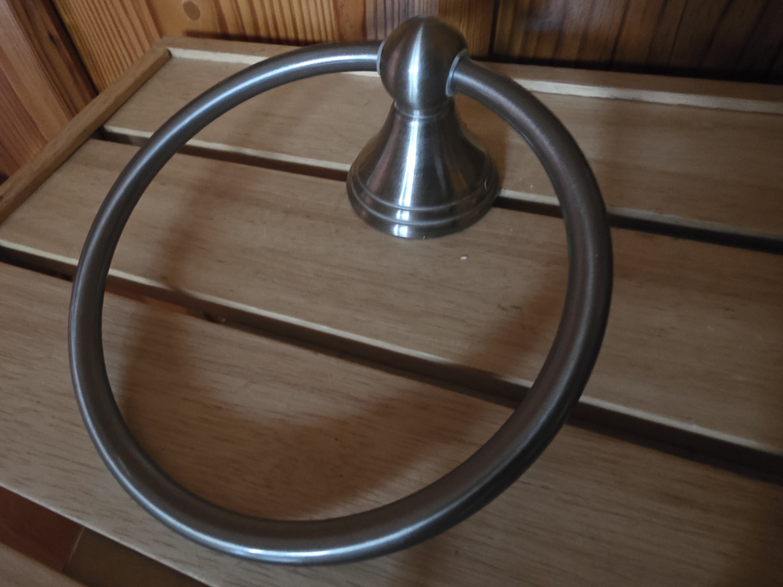 4 Piece Bath Hardware Accessories 2 Dble Hooks/Ring/TP Holder Brushed Nickel