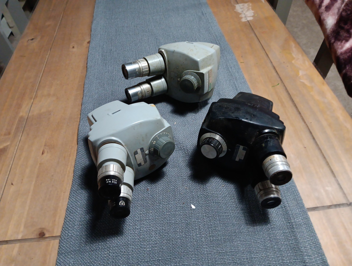 VINTAGE LOT OF 3 BAUSCH & LOMB STEREO MICROSCOPES