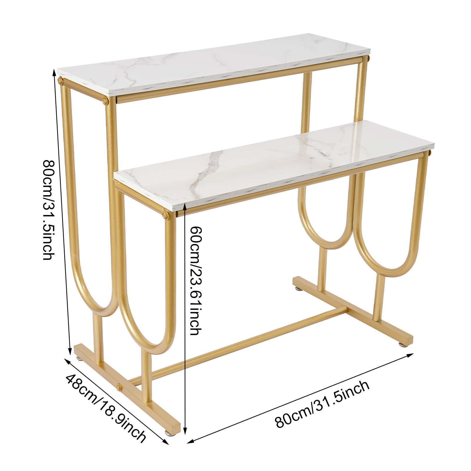 Purse Display Stand, Free Standing Handbag Display Stand, 2 Tier Display Table