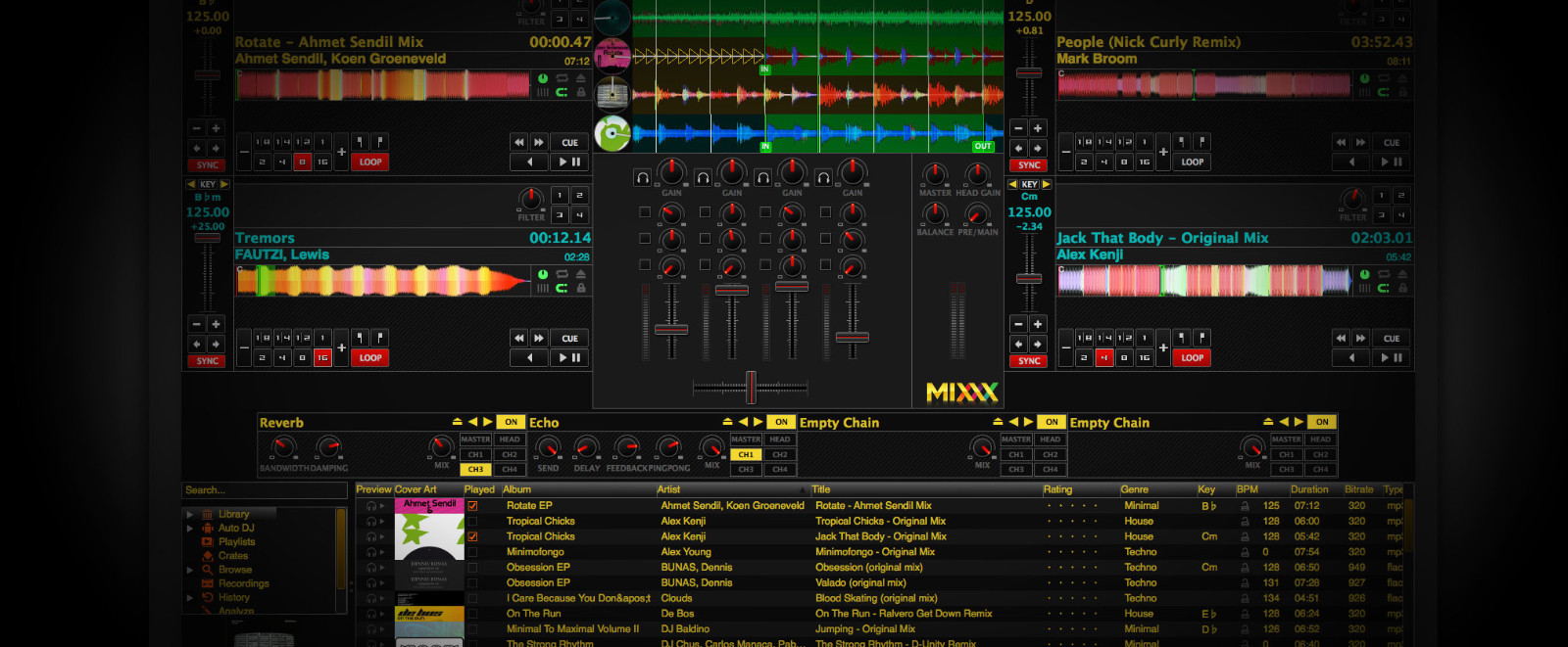 PRO DJ Music Mixing Software-MIXXX-STEM-MIDI Controller, Vinyl Supprt-PC/Mac-CD