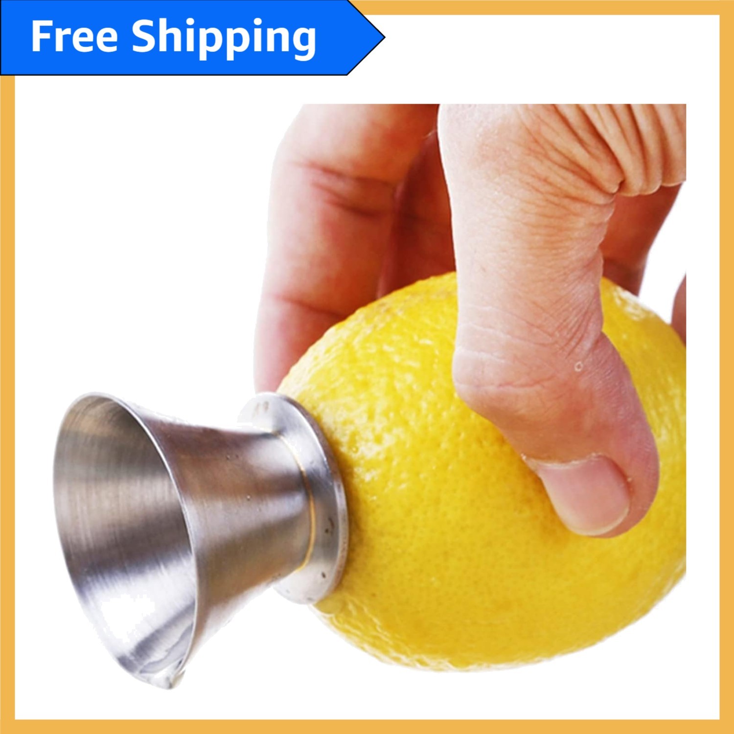 Lightweight 18/8 Stainless Steel Citrus Juicer - Effortless Juice Extraction