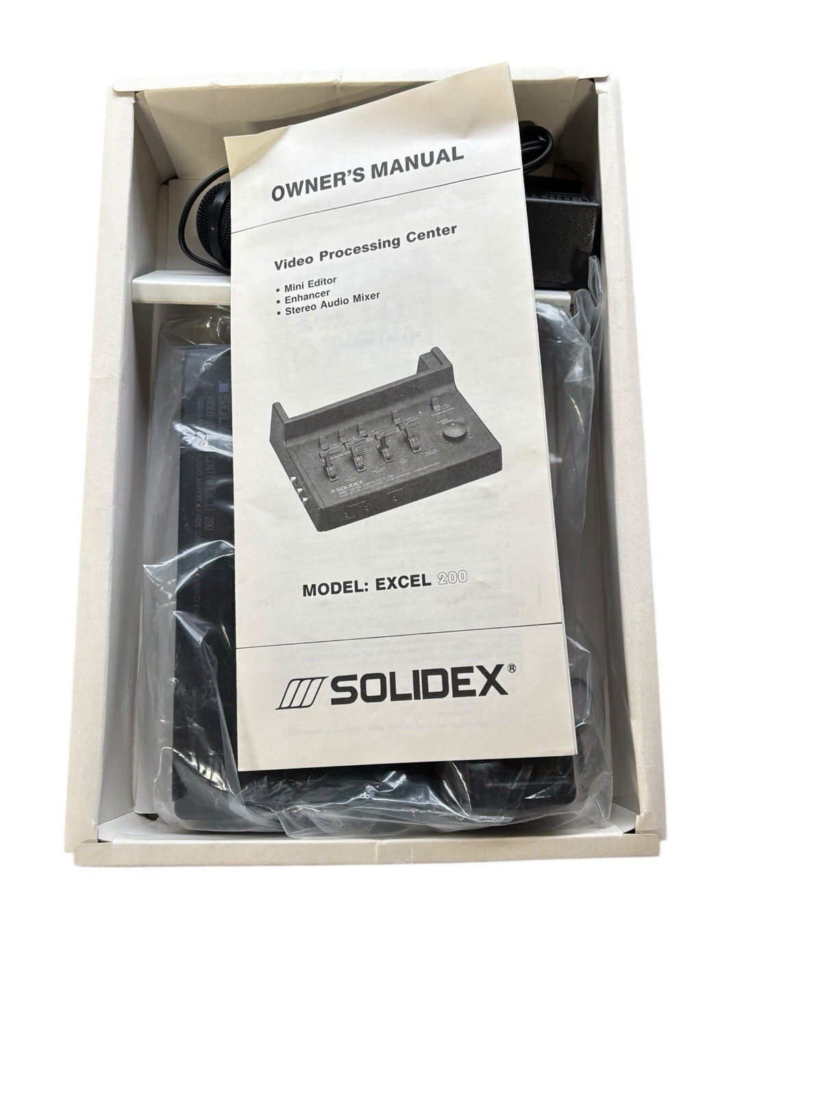 Solidex Excel 200 Video Editing Center Mixer Enhancer w/ Mic & Cables - Open Box