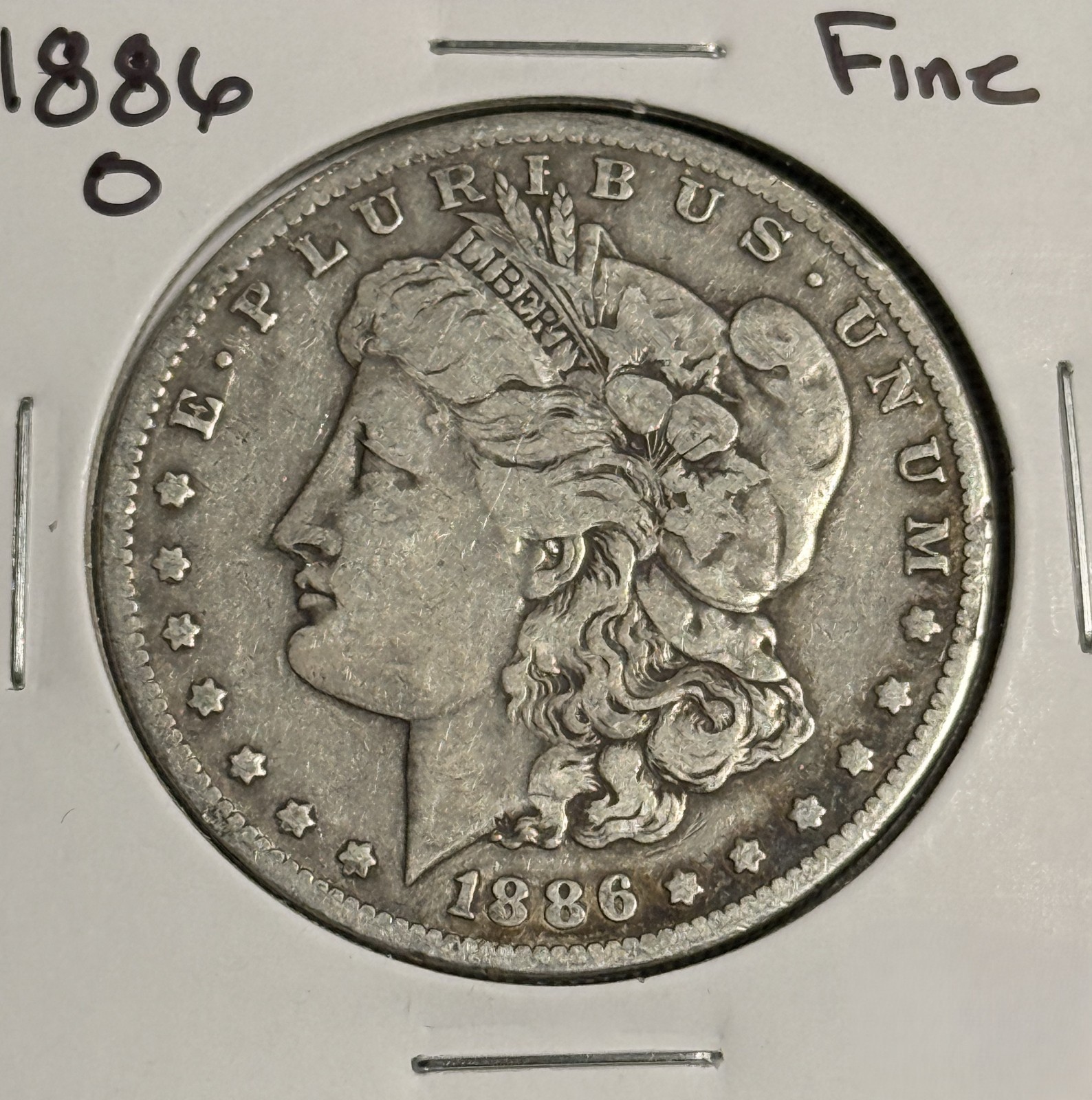1886-0 Morgan Silver Dollar, Fine Details. (18938)
