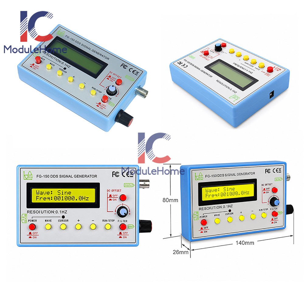 FG-150 DDS High-Precision Frequency Signal Generator with 15 Adjustable Waveform