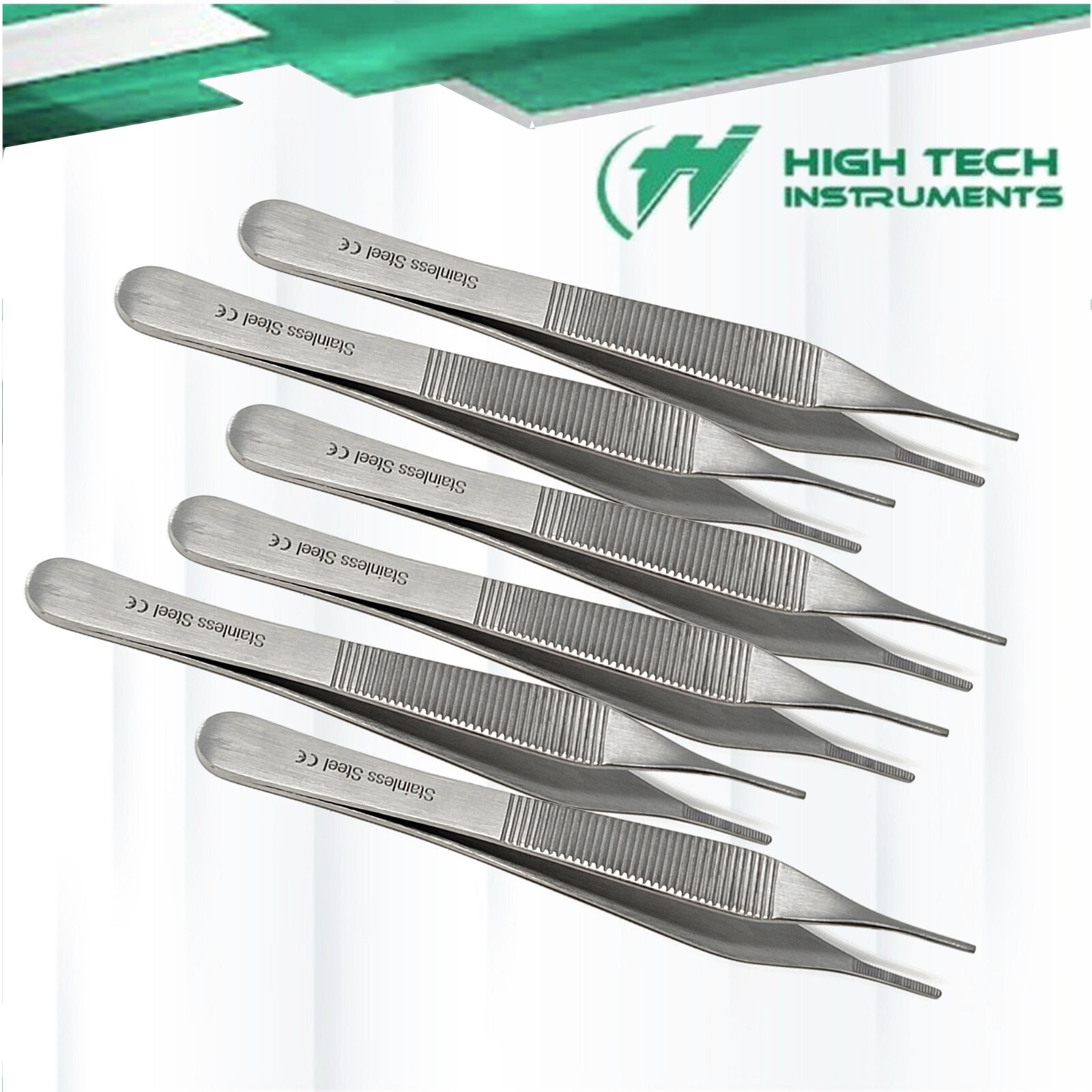 6 ADSON DRESSING FORCEPS 4.75" SERRATED SURGICAL INSTRUMENTS STAINLESS STEEL CE