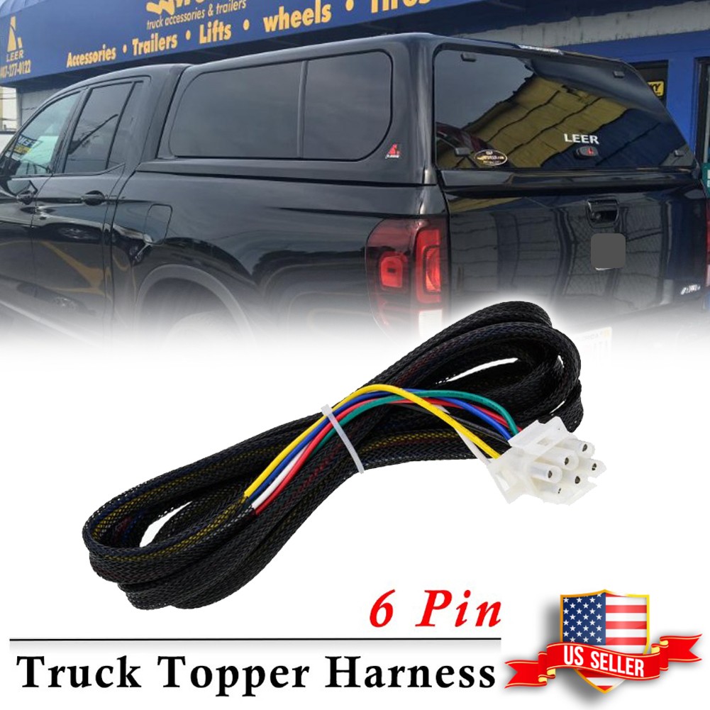 6-Pin Wiring Harness Adapter Connector for Leer Pickup Cap Topper w/TAG Fuse Box