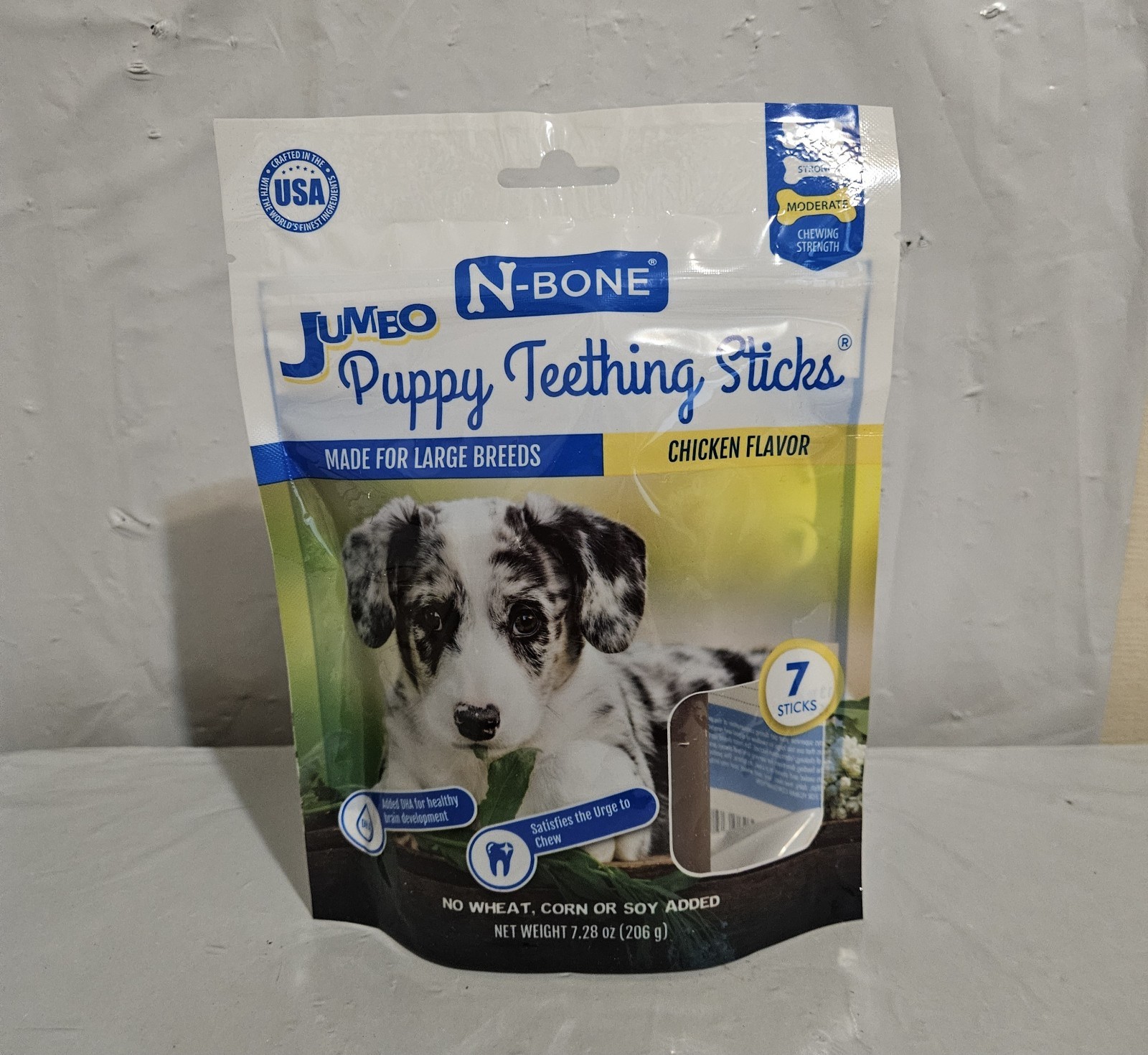 N Bone Puppy Teething Sticks Chicken for Large Breeds 7 pk