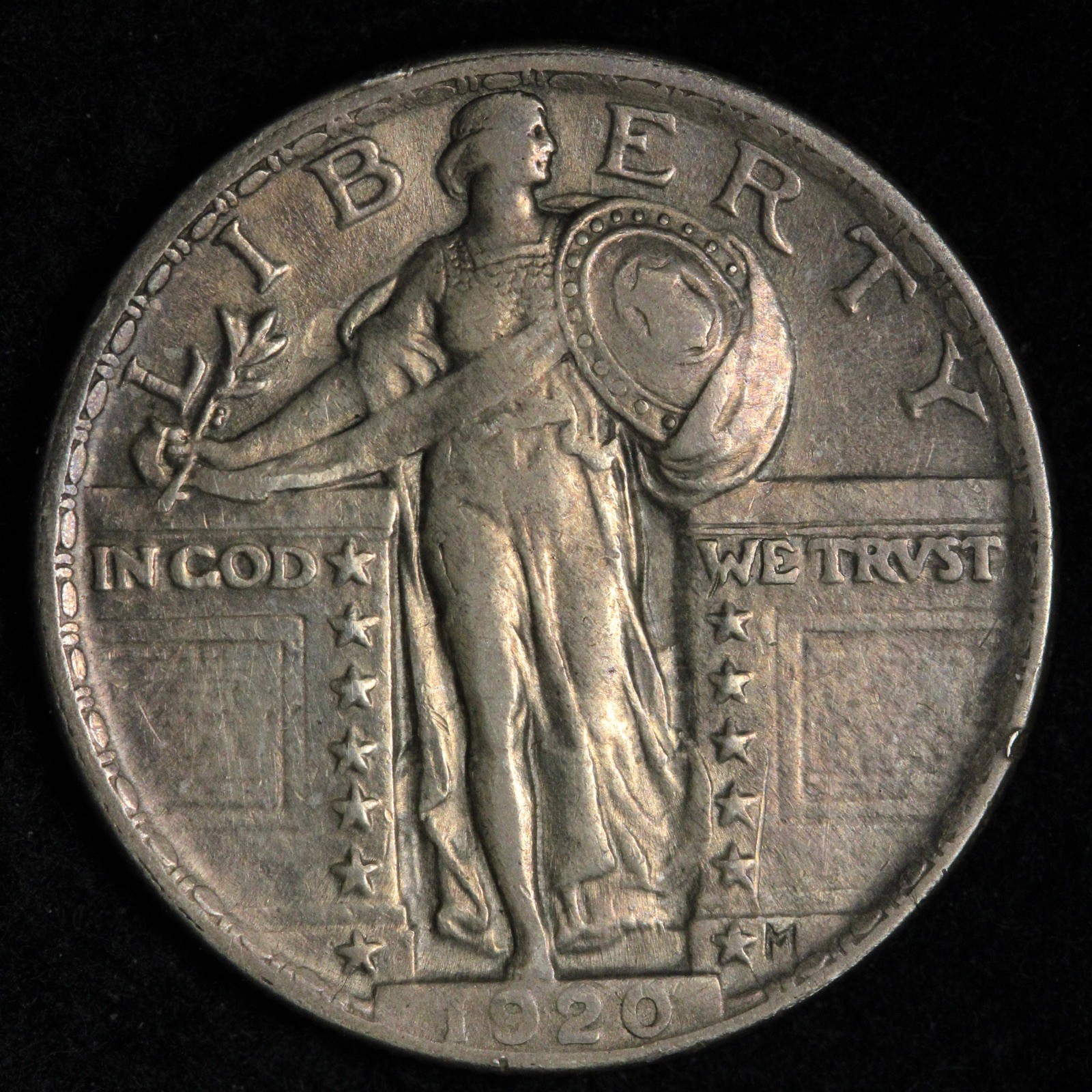 1920 Standing Liberty Silver Quarter AU+ E267 DRWBG