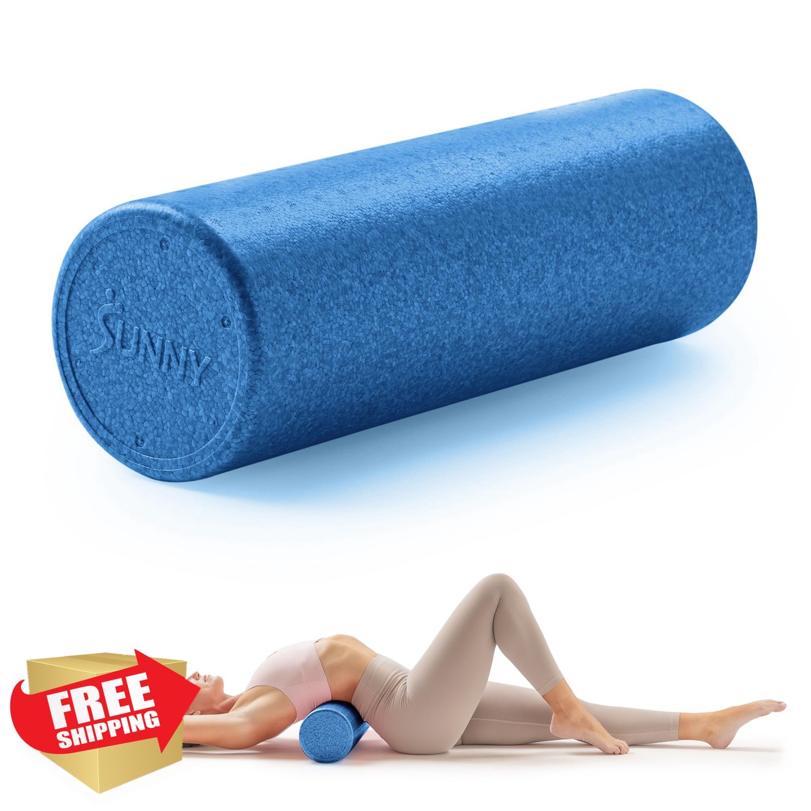 Sunny Health Fitness Foam Roller 12"-36" Black Blue Pink