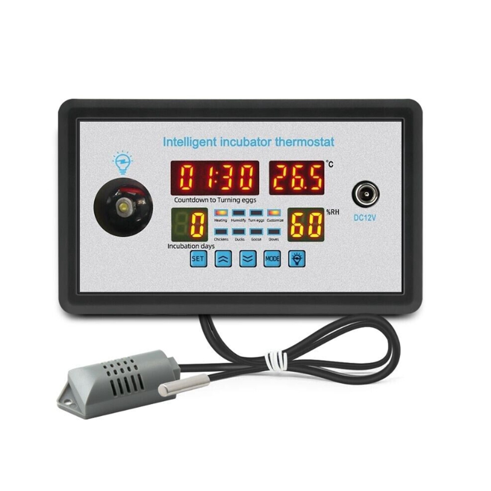 Thermostat Digital Temperature Humidity Automatic Egg Turning Control Incubator