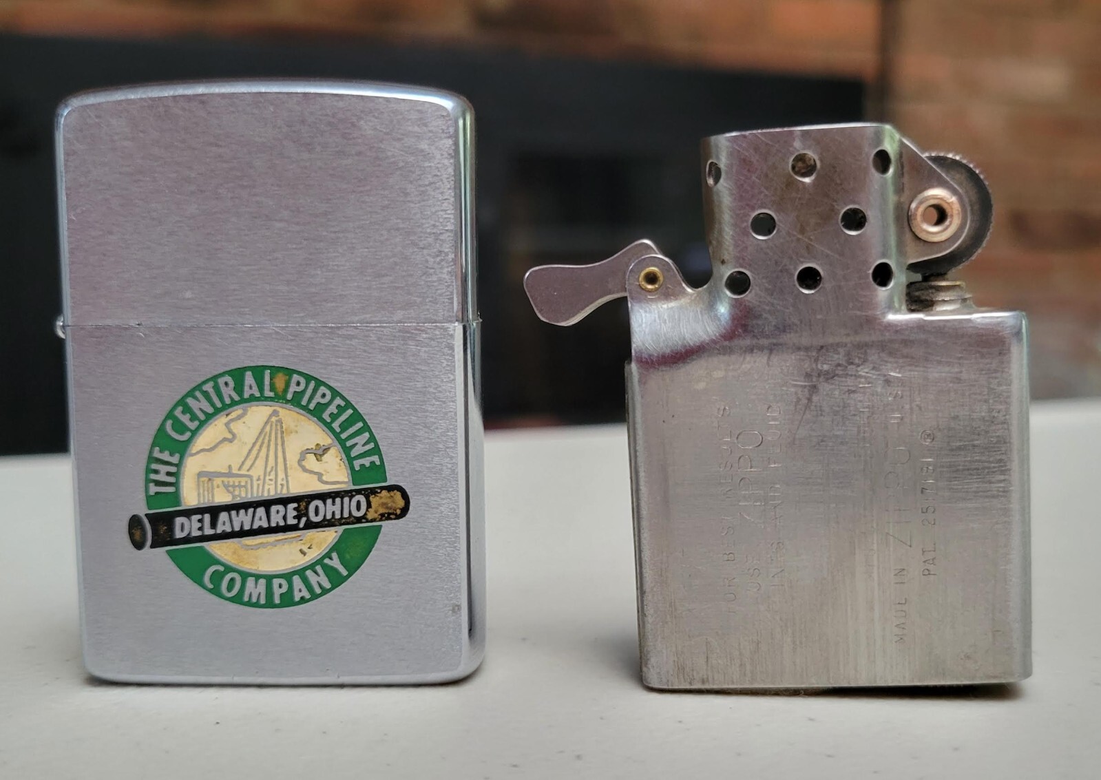 ZIPPO THE CENTRAL PIPELINE COMPANY 1963 LIGHTER