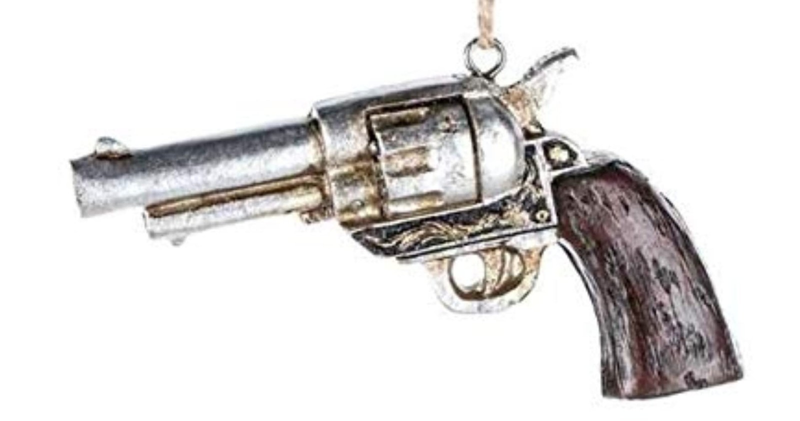 Revolver Hand Gun Hanging Ornament, Country Western Home Decor Gifts for Texa...