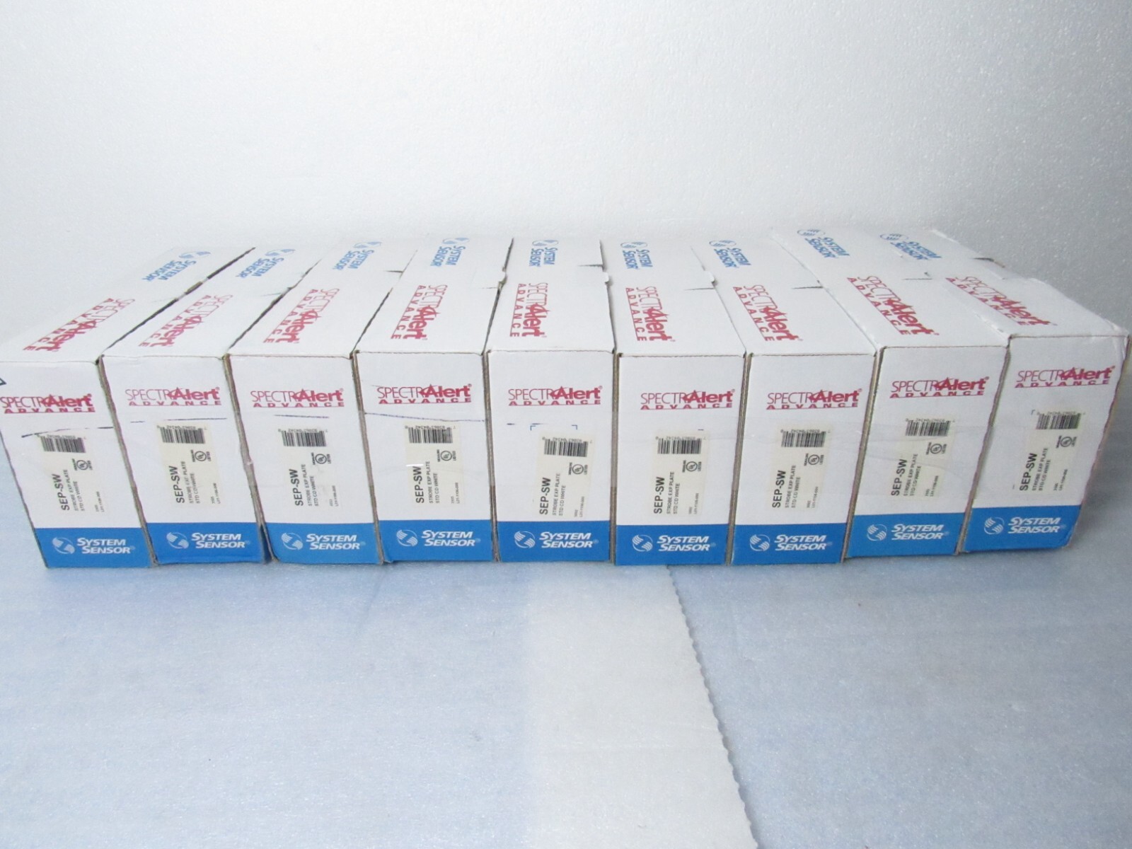 [Lot of 9] System Sensor SEP-SW White Strobe Expander Plate Amber Lens [CJJH]