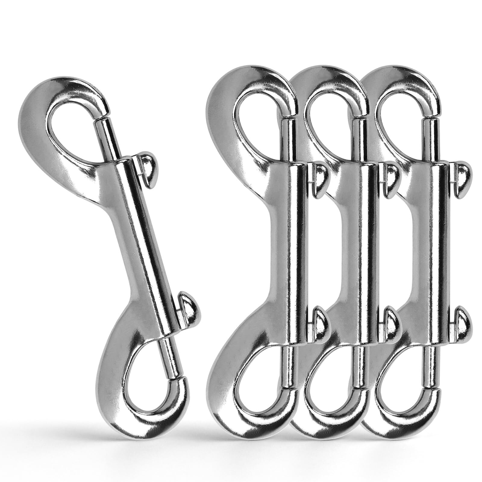 4 Pack 3.5 Inch Double Ended Bolt Snaps Hooks Heavy Duty Trigger Snap for Leash