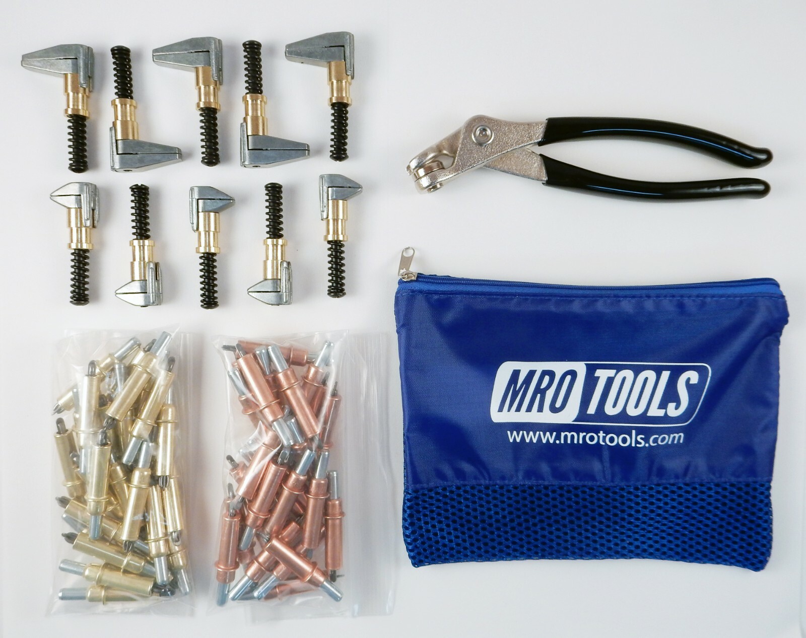 1/8 & 3/16 Cleco Fasteners Complete Kit w/ Pliers, Clamps, Bag (K4S50-1SG)