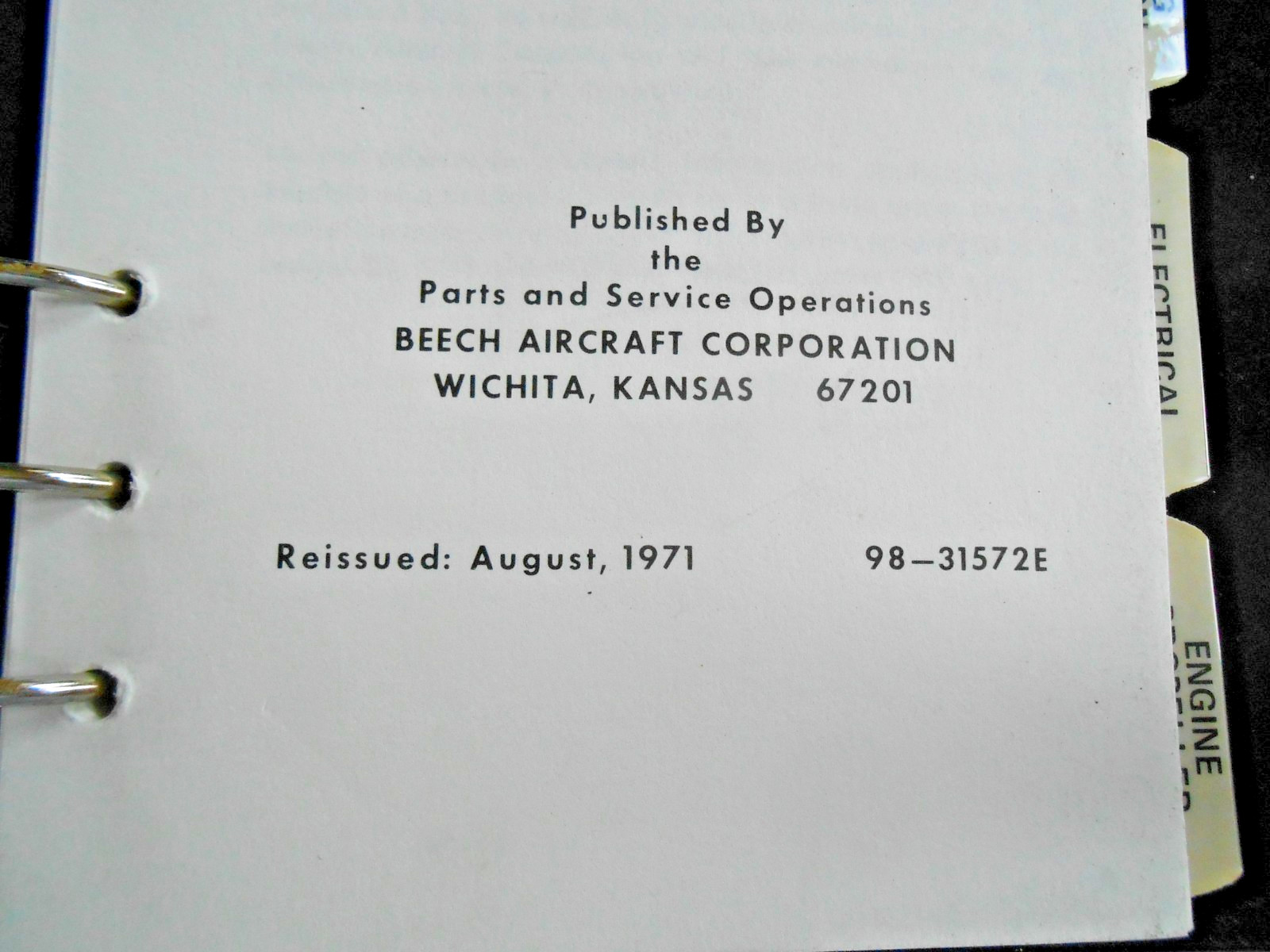 Beechcraft - MECHANIC'S REFERENCE MANUAL - 1971