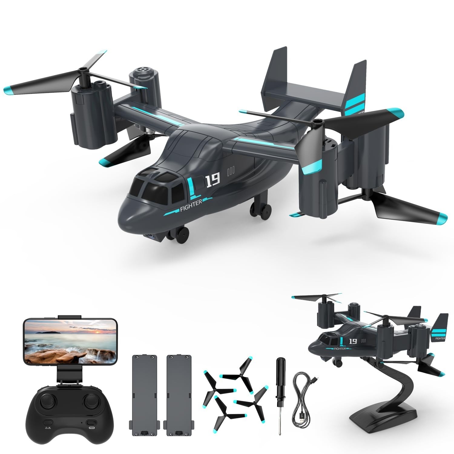 LM19-A Drone with HD Camera for Beginners, WiFi Live Video Remote Control...