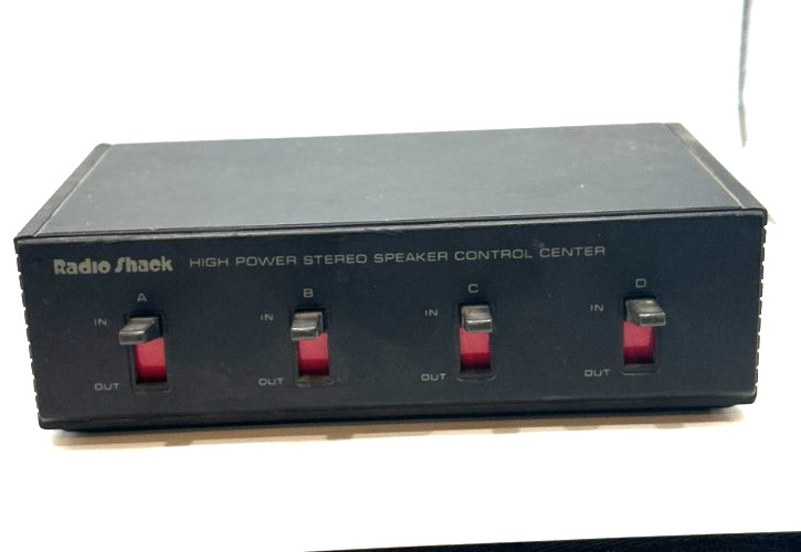 Radio Shack High Power Stereo Speaker Control Center Switch Box 4 Channel ABCD