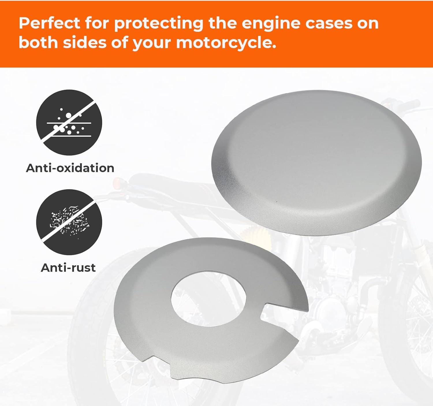 Ignition Clutch Case Covers Guards Kit for Suzuki DRZ400 DR-Z400S Silver