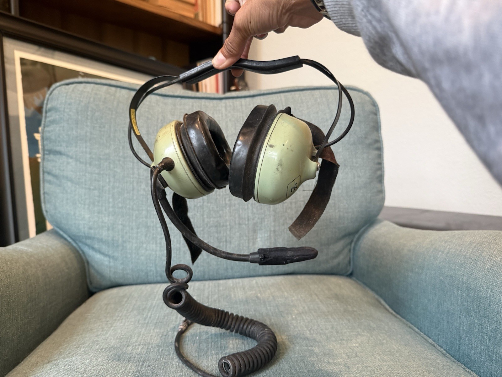 DAVID CLARK MODEL H6240-07 Aviation Pilot Head Headset Tested Read