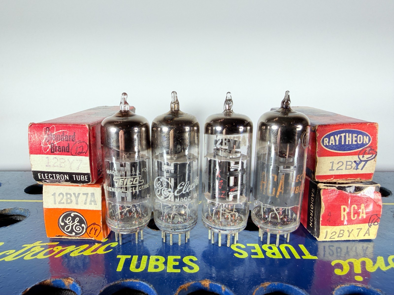 Lot of 4 Mix Brand 12BY7 Tested Good Tube
