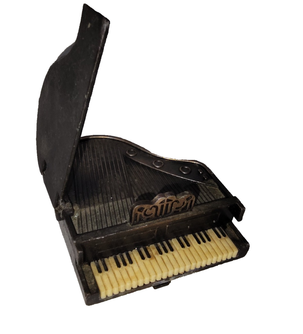Vtg Mini Die Cast Metal Piano Pencil Sharpener Hong Kong # 1008589