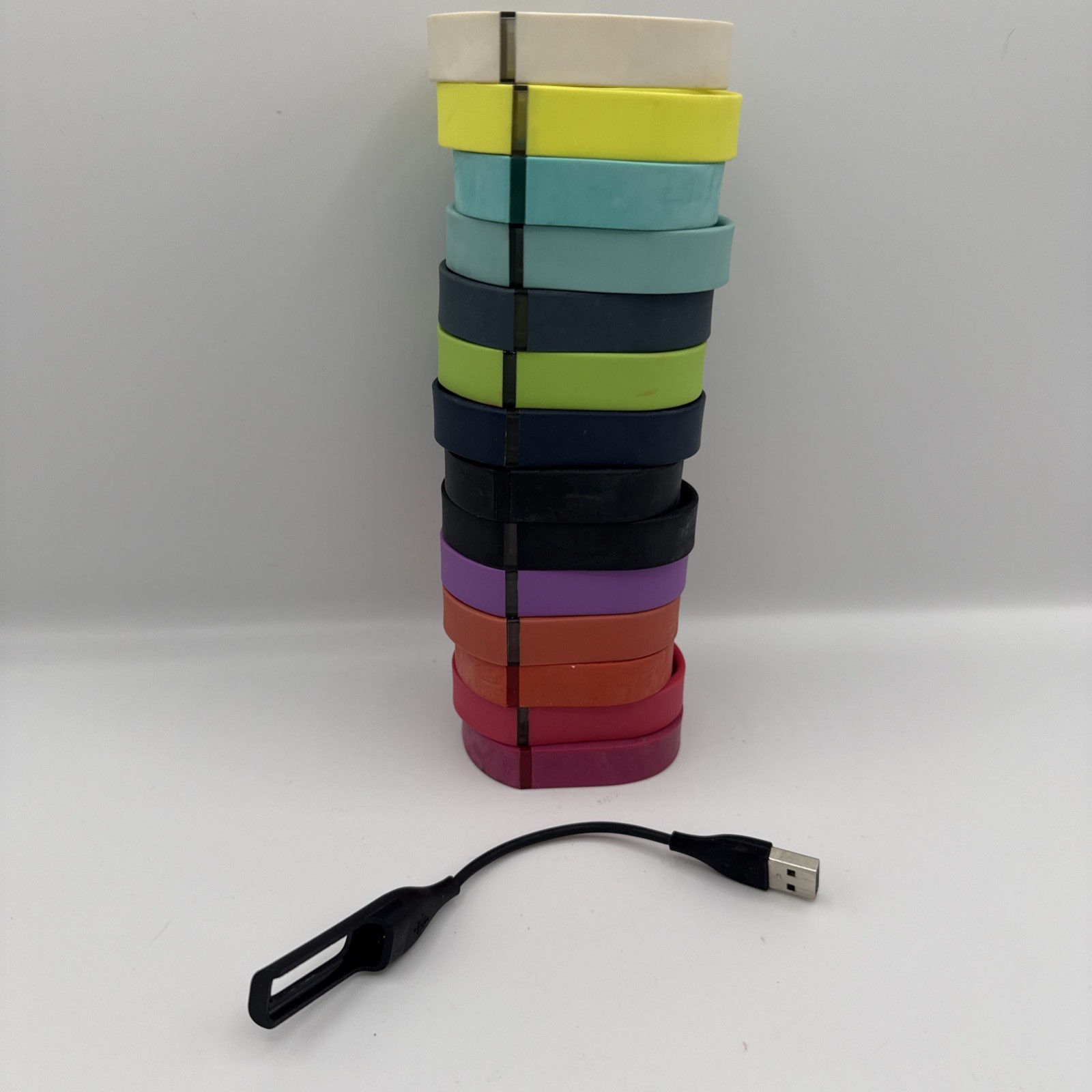 Lot of Replacement Bands for Fitbit Flex with extra charger, 14 ct. Size Small