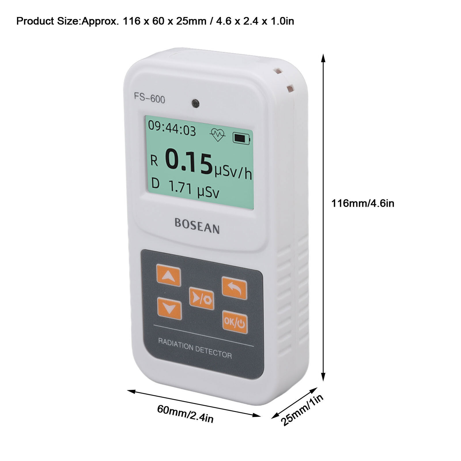 Nuclear Radiation Detector Double Alarm Function Geiger Counter For Industry SPL